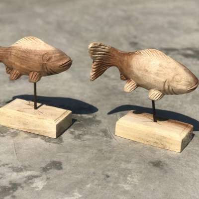 wood carving fishs